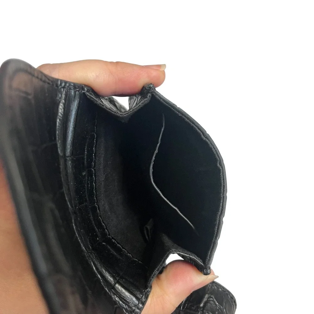 Cuyana Convertible Croc Embossed Mini Belt Bag Black Leather Crossbody Luxury